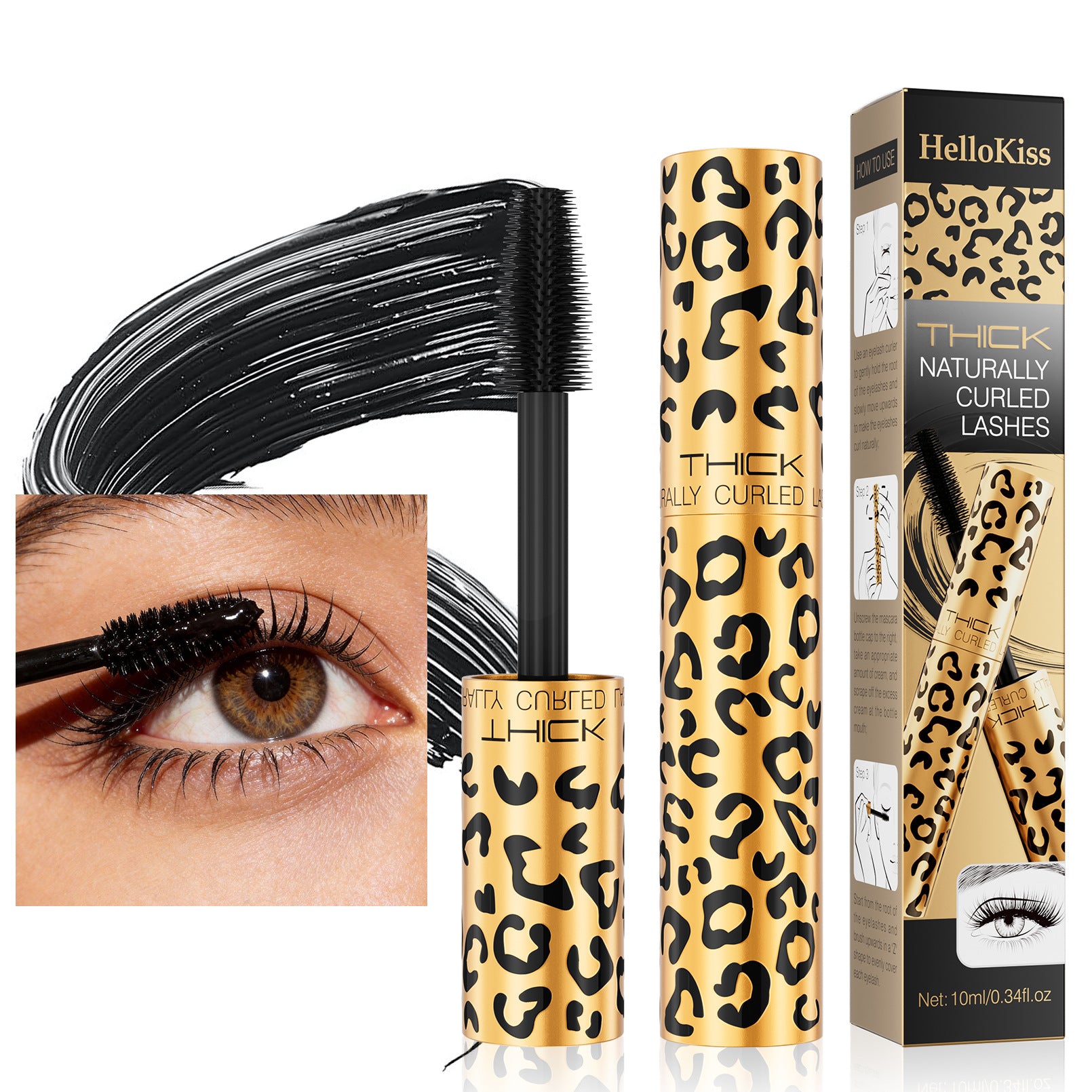 Curling allongé à l'aspect naturel Volumizing Waterproof Mascara