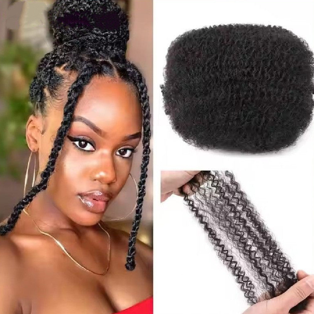 Human hair crimped for braiding