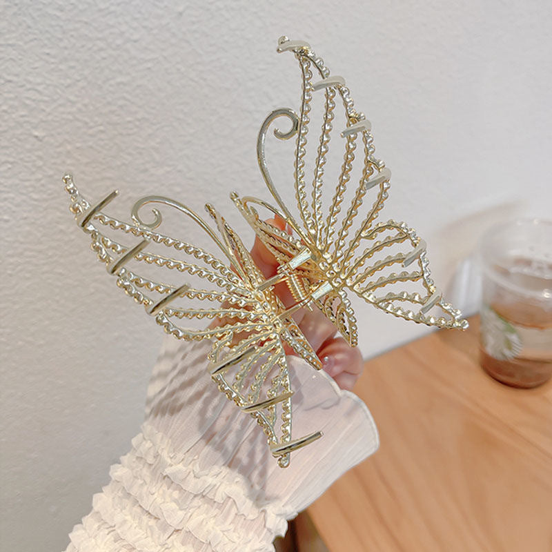 Poignée en alliage de papillon de perles de dames