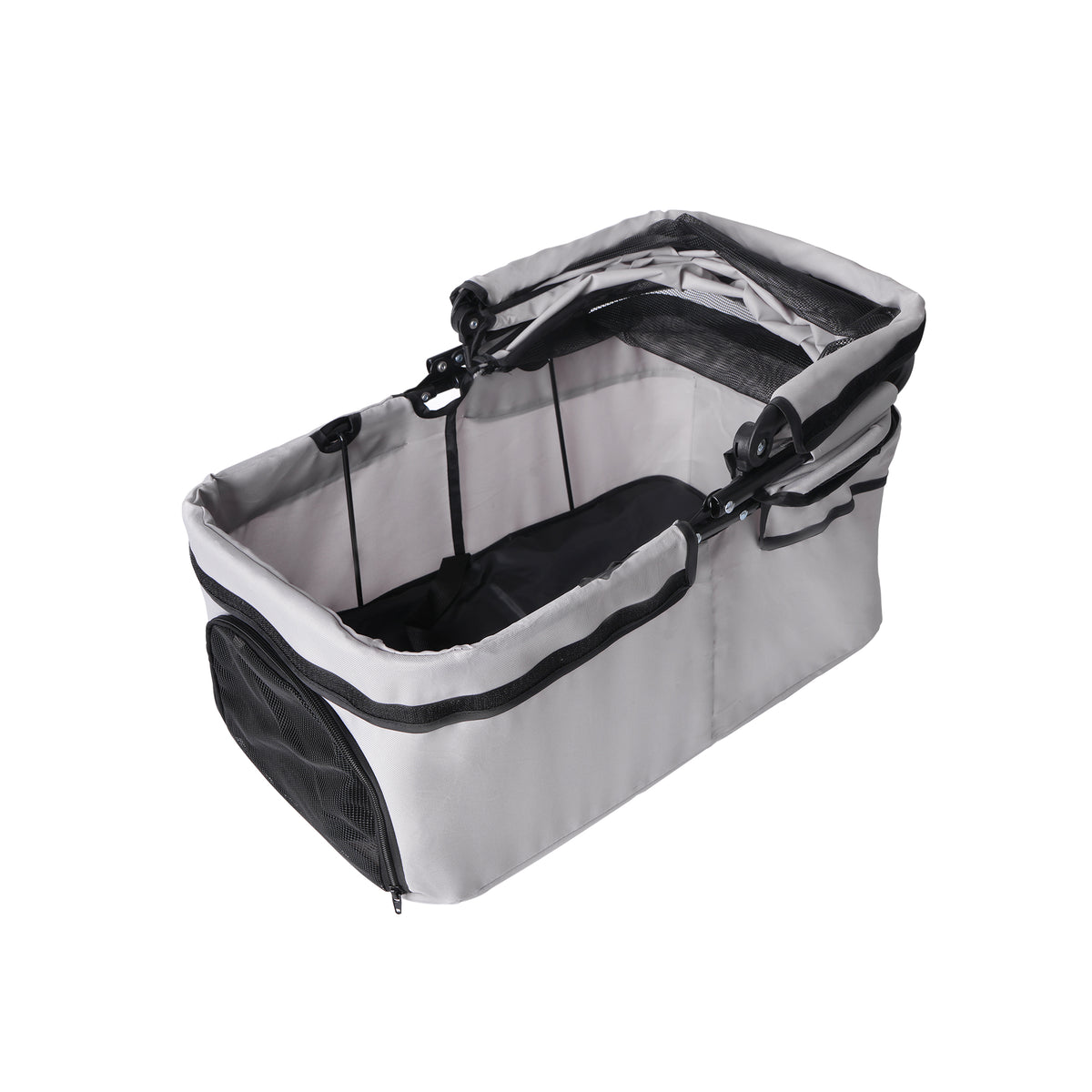 Poussette pliable 4 roues pour petits chiens et chats - 360 roues rotatives