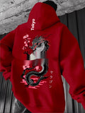 Sweatshirt à capuche imprimé casual homme