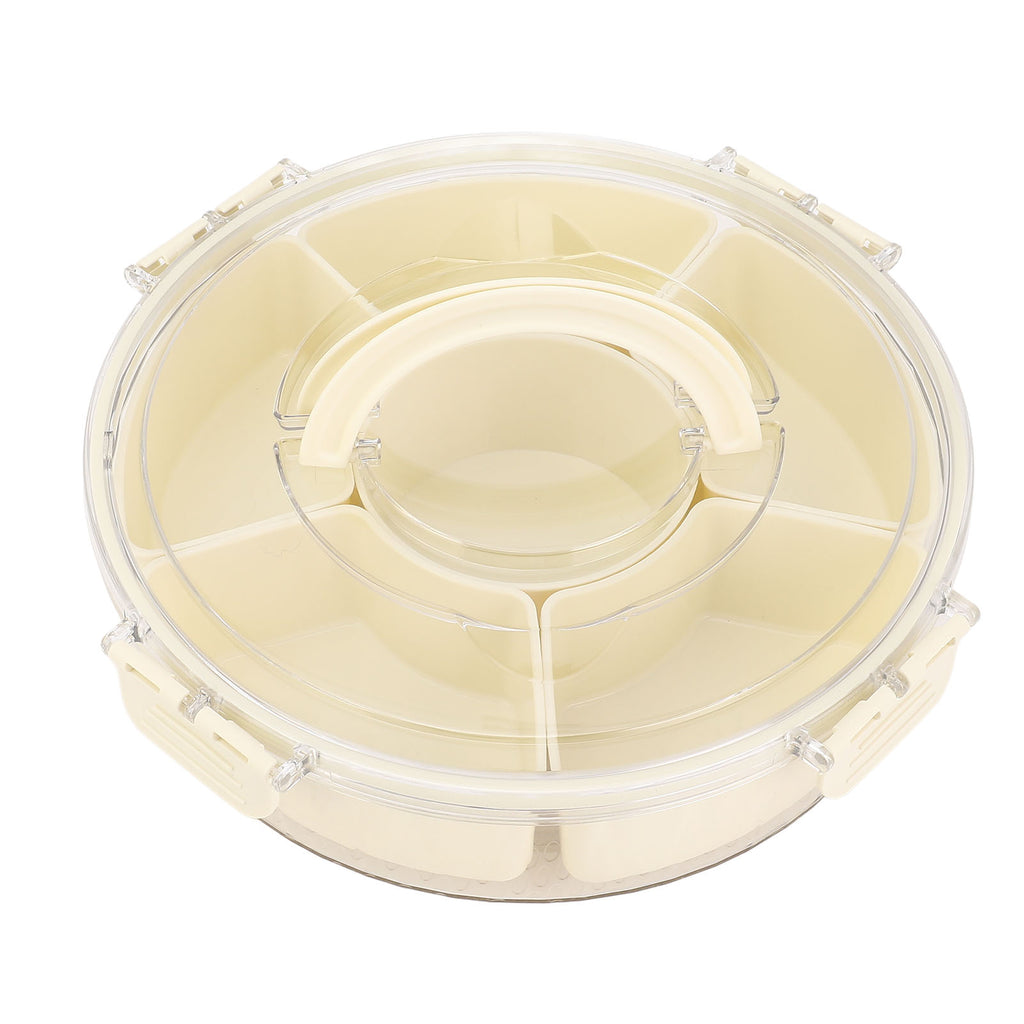 Plateau de séparation rotatif à 360° 6 compartiments Plateau de snack scellé compact Plateau de service divisé F