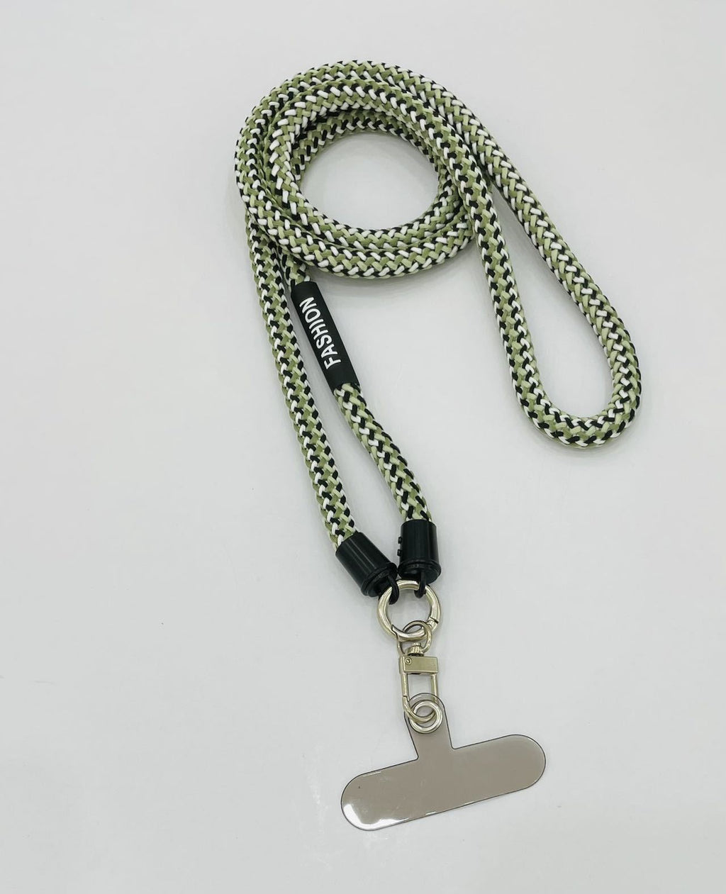 Lanyard de téléphone décoratif tressé fluorescent amovible