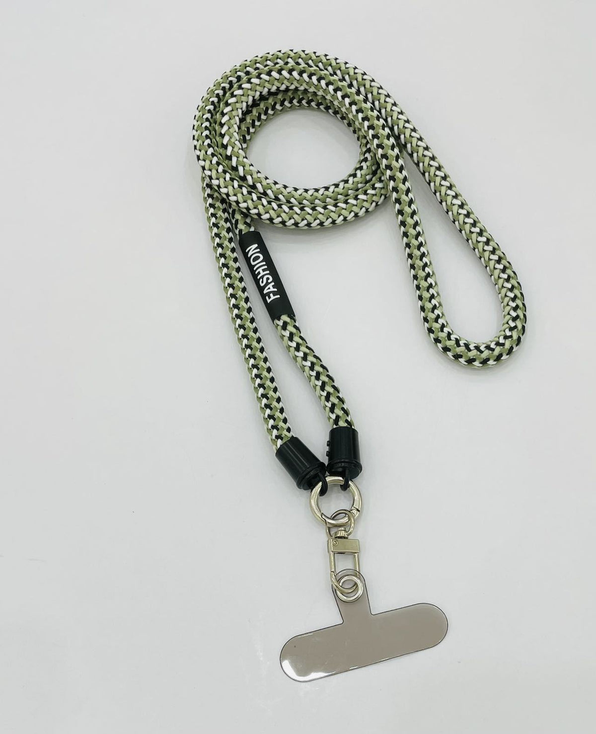 Removable fluorescent braided decorative phone lanyard