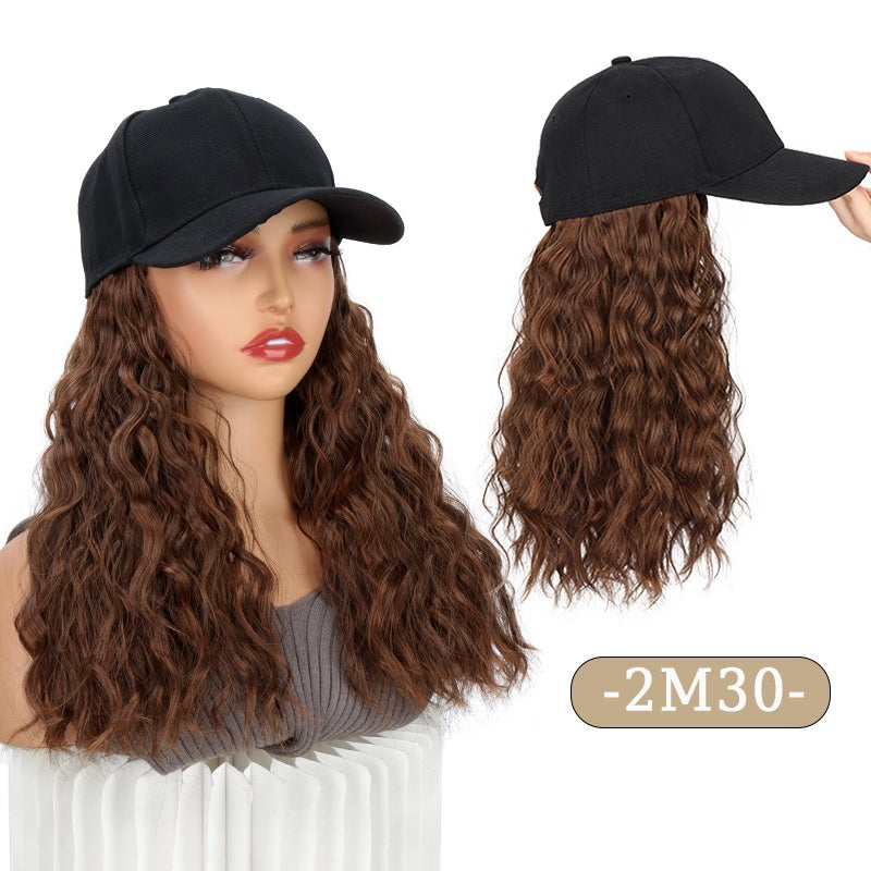 Capuchon de cheveux de taille moyenne avec perruque en une femme