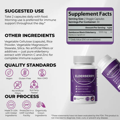 Elderberry berry capsules
