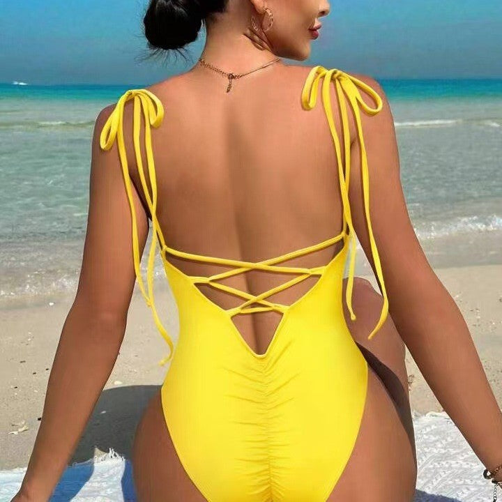 Tight Backless Beach Maillot de bain unique pour femmes
