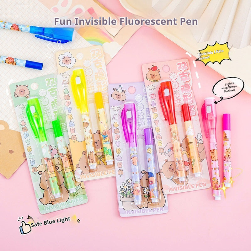 Caricature créative stylo fluorescent invisible papeterie étudiante