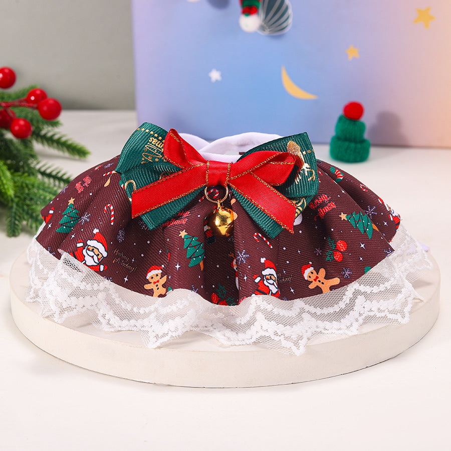 Écharpe de cloche à nœuds d'arc pour chatons et chiots