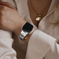 Bracelet de montre en acier inoxydable de petite taille à trois perles
