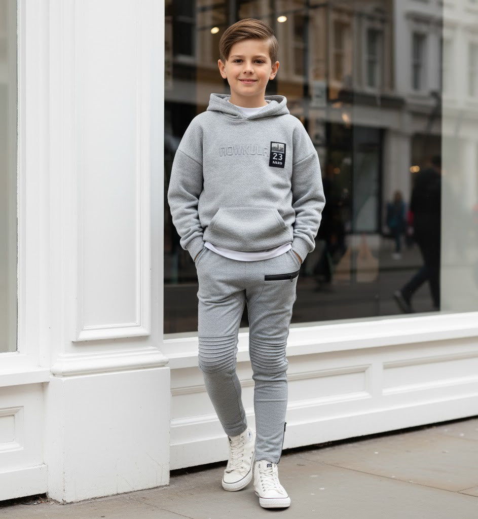 Garçons Slim Fit Gris Pantalon d'école Enfants Smart Casual Pantalon élastique taille 6-12Y