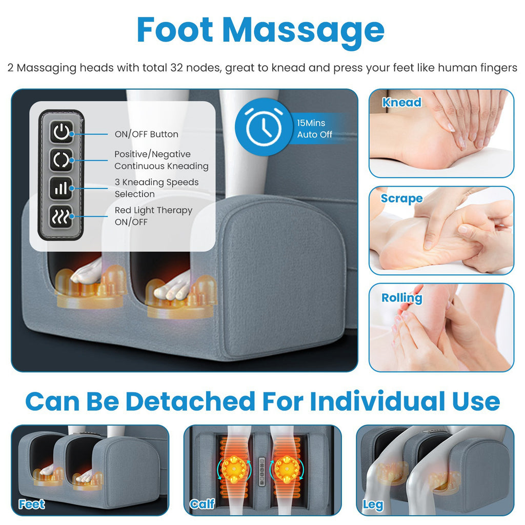 Pad de massage électrique plein corps avec cou et pieds