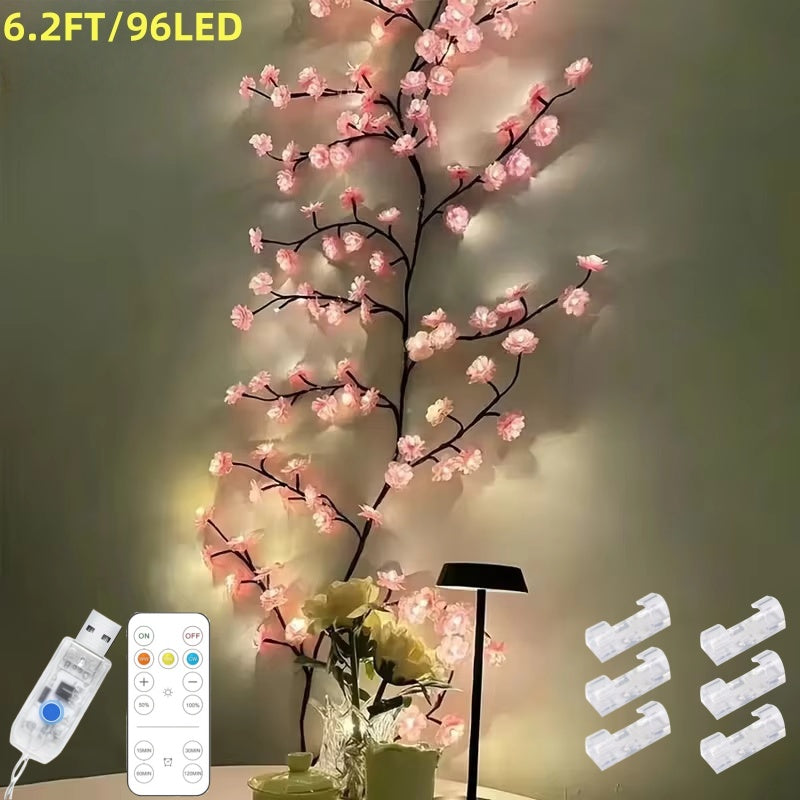 Cerise LED arbre lumières de branche pour le mur