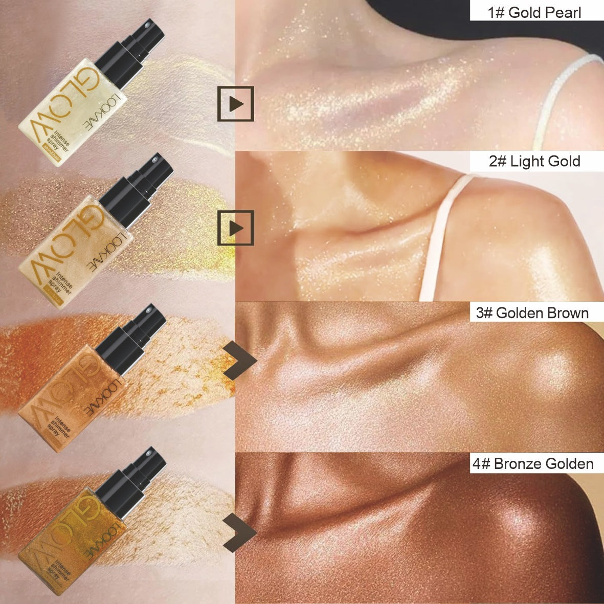Intense shimmer spray Pearlescent spray packaging