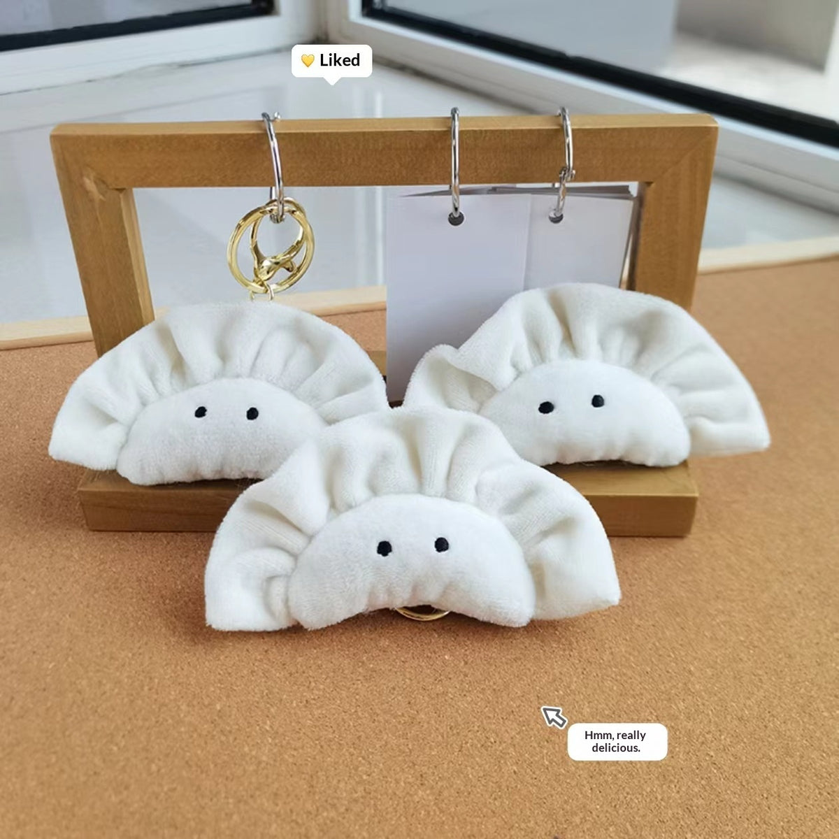 Cute Dumpling peluche jouet pendentif sac porte-clés