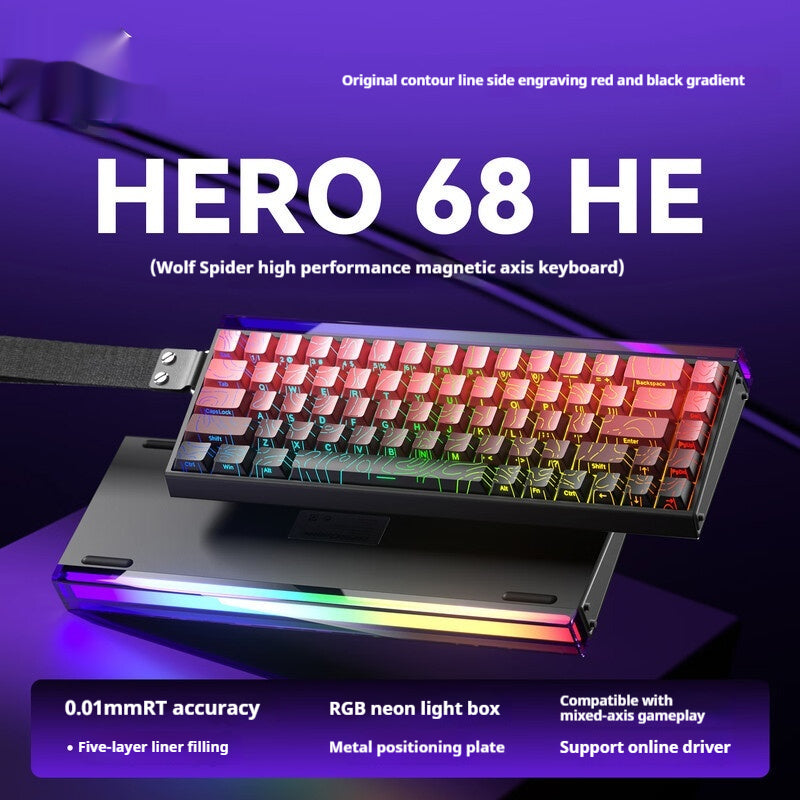 Magnetic Axis Keyboard Manufacturing Machinery Wired RGB Lamp Effect Home Office