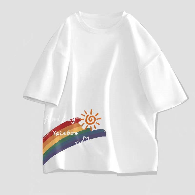 Hommes Hong Kong Style tendance manches courtes T-shirt pour l'été