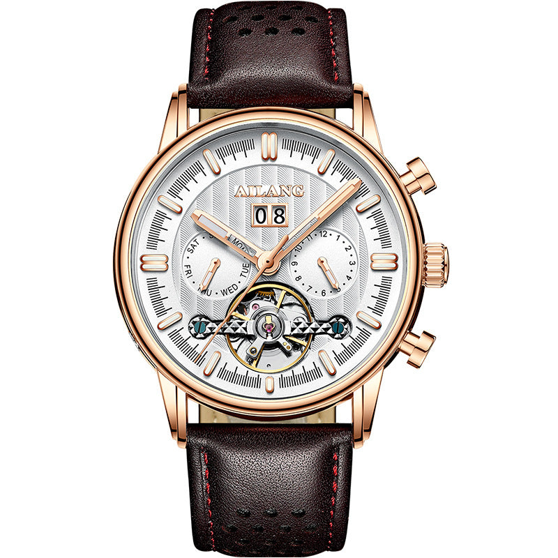 Tourbillon Multi-fonctions Montre mécanique automatique homme