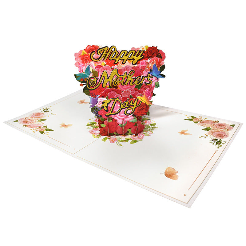 Carte de vœux de la fête des mères 3D 3D Creative