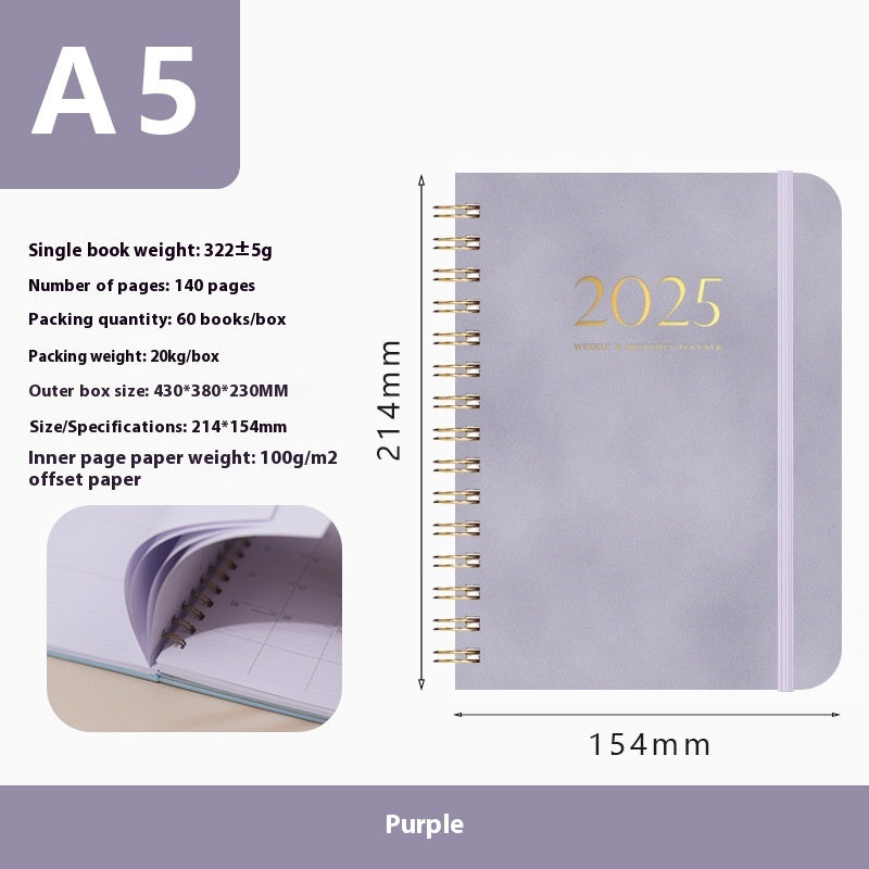 Carnet de notes en métal portable en cuir