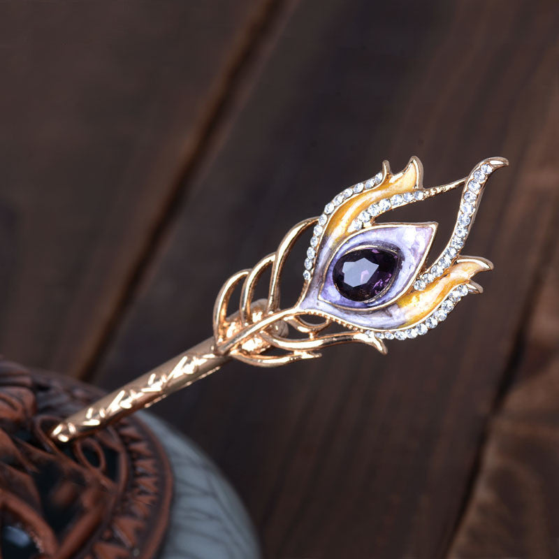 Rétro Hairpin Peacock Feather Styling Hairpin