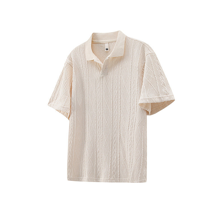T-shirt Lapels Retro pour Homme