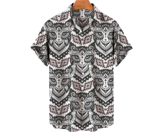 Chemise de chat hawaïen imprimée 3D