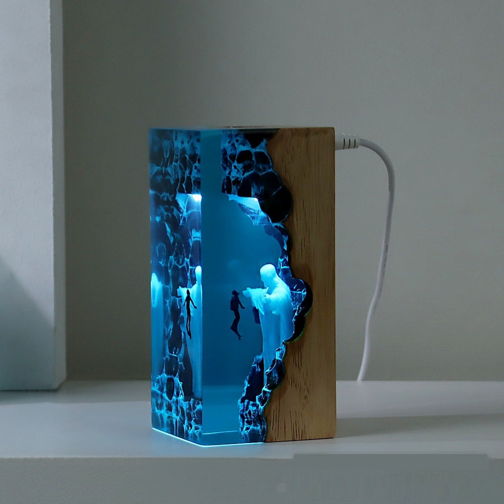 Resin nuit lumière Jésus décoration de bureau artisanat