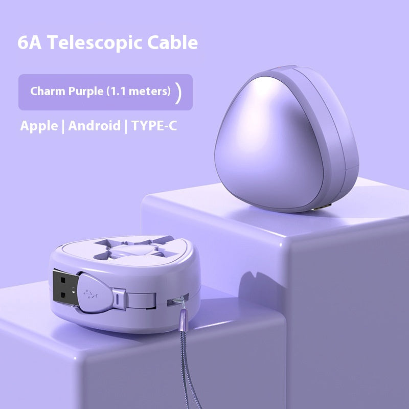 Câble de charge télescopique triangulaire à trois en un