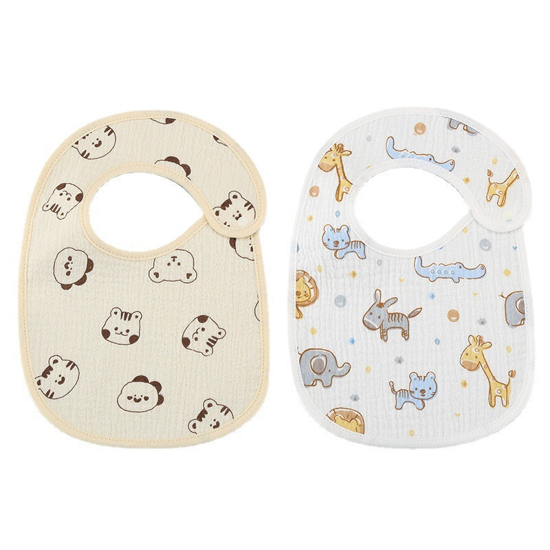 Danish Ins Gauze Imperméable Bib Salive Serviette en U mince 2 pièces
