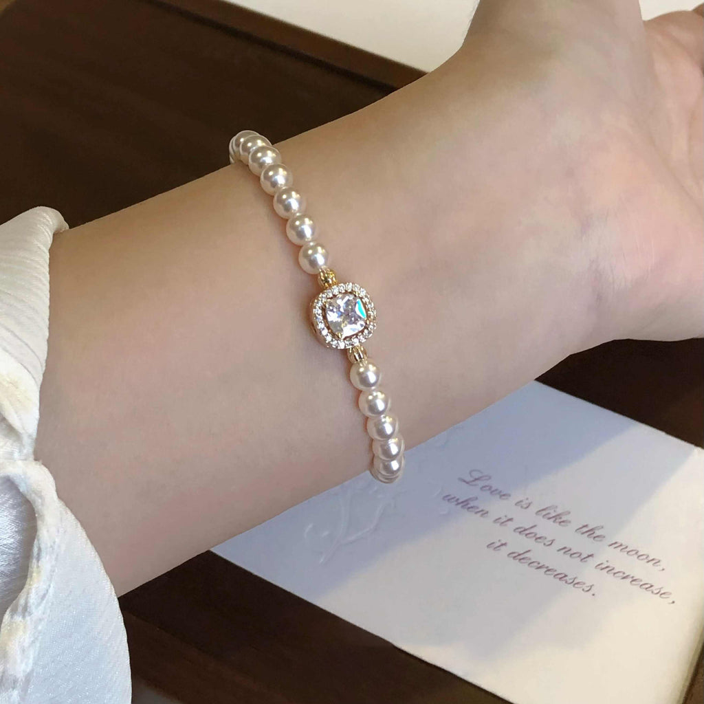 Bracelet de perles Swarovski pour petits cubes de sucre étincelants