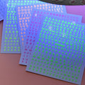 Stickers Nail 12 Couleurs Boîtier en lettres anglaises Décoration pour bricolage fluorescent