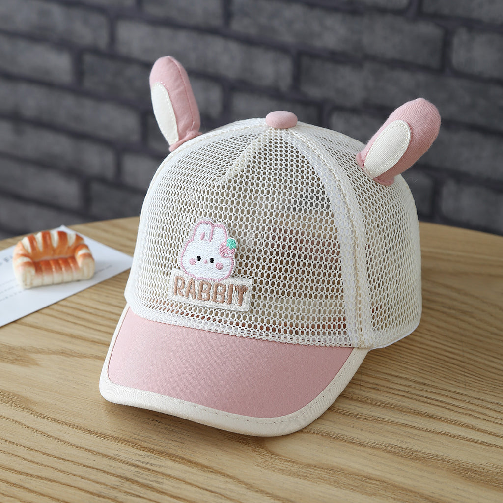 Cartoon d'enfants brodé animal et animal en forme d'oreille Breakable All-over Netted Bri
