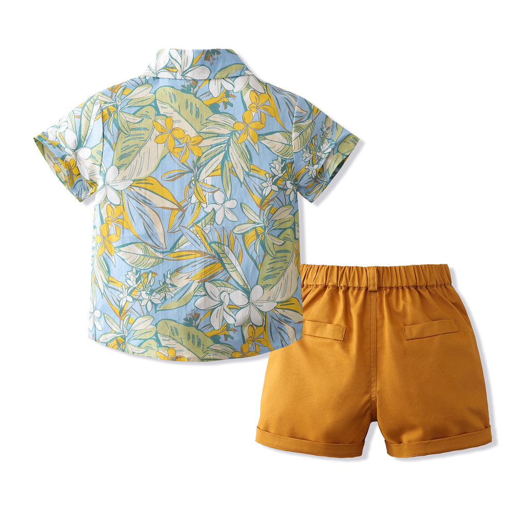 Short-sleeved Printed Shirt Stylish for Beach Holiday
