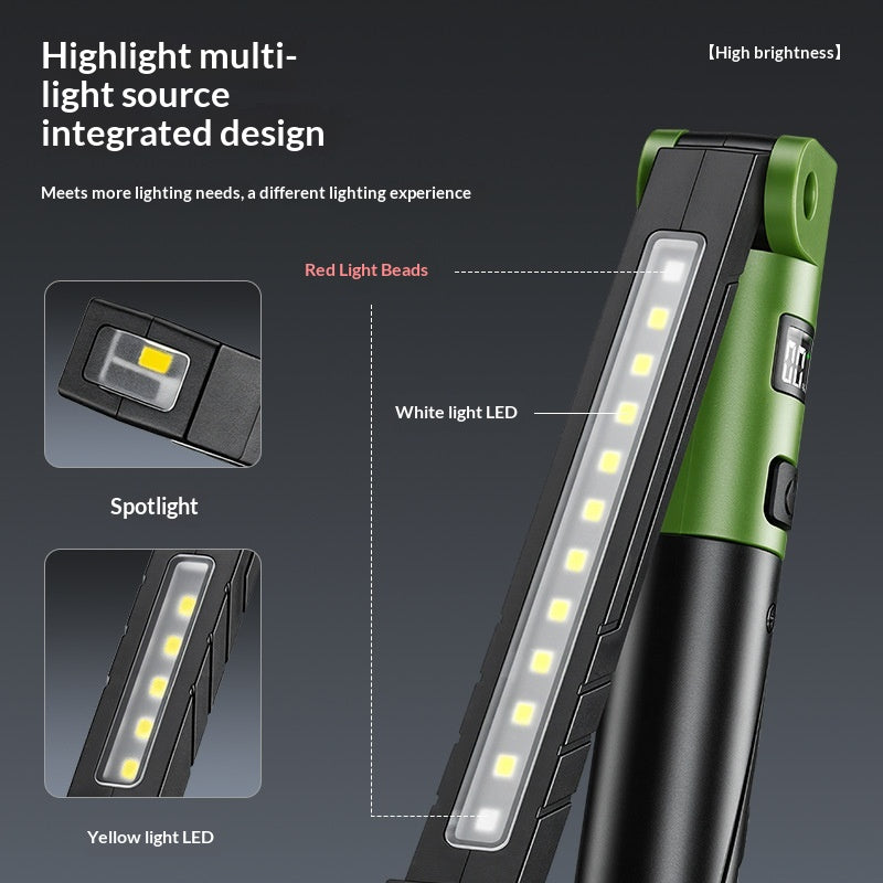 Portable pliable Multi Fonctionnel Car réparation Lampe de travail avec capacité de charge