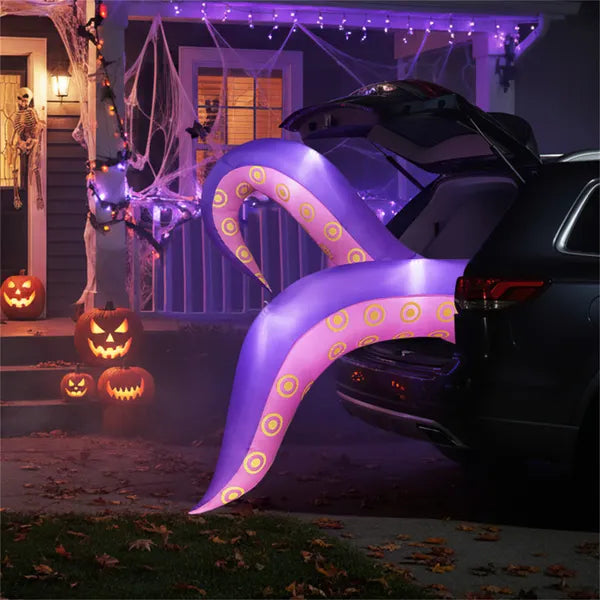 Tentacles gonflables géants 6,5ft Halloween Decor - Lumières LED intégrées
