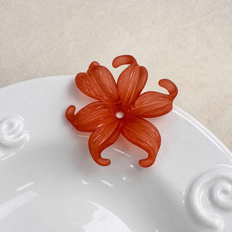 Matte Acrylic Curled Petal Iris Charms