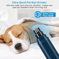 Poignée d'ongle de chien 2 vitesses silencieux USB Rechargeable Pet Poignée d'ongle de chien professionnel