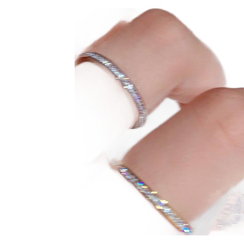 Titanium Steel Baby's Breath Star Row Diamond Ring Femme Mode Tempérament Bijoux Tous