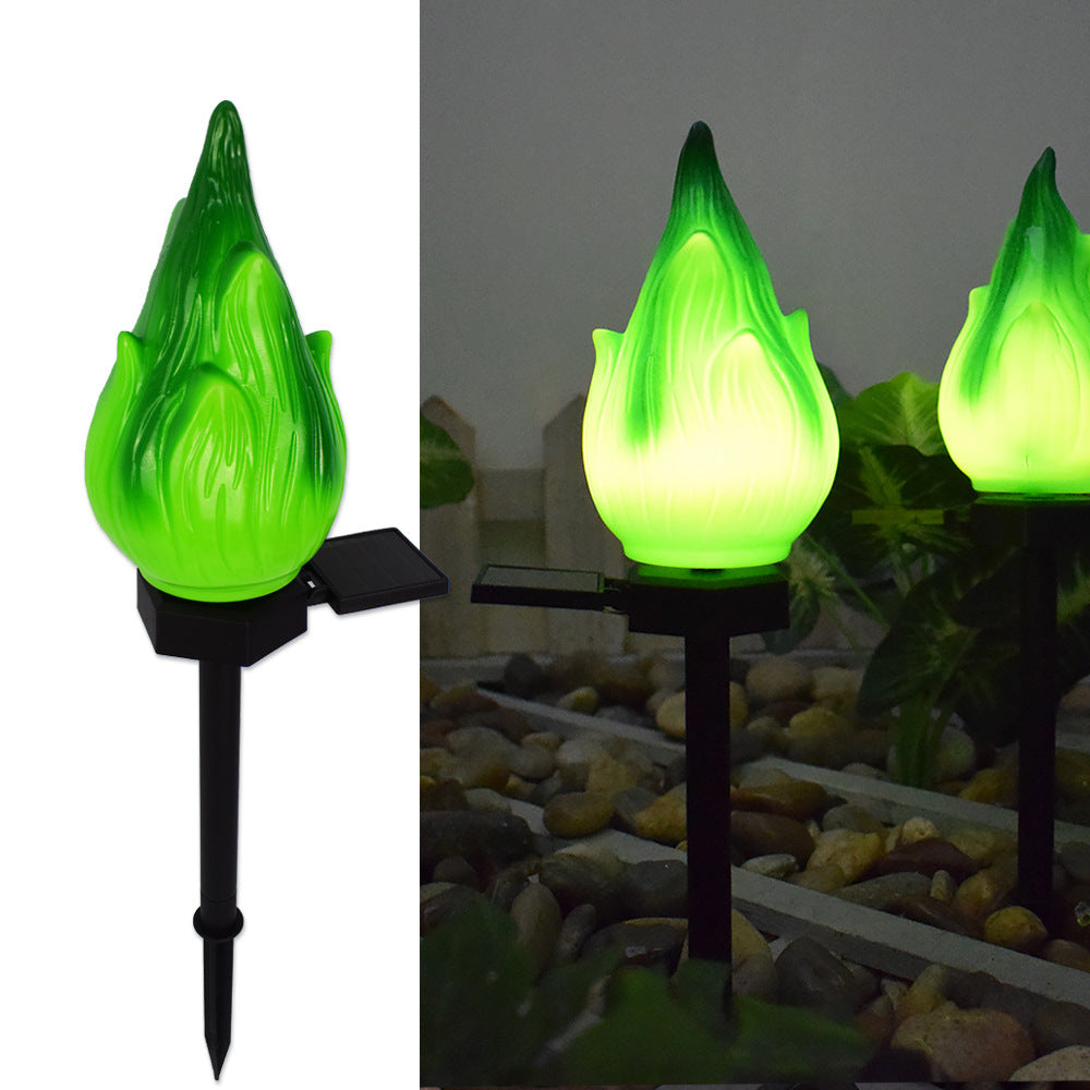 Décoration de cour pour lampe à flamme solaire de simulation