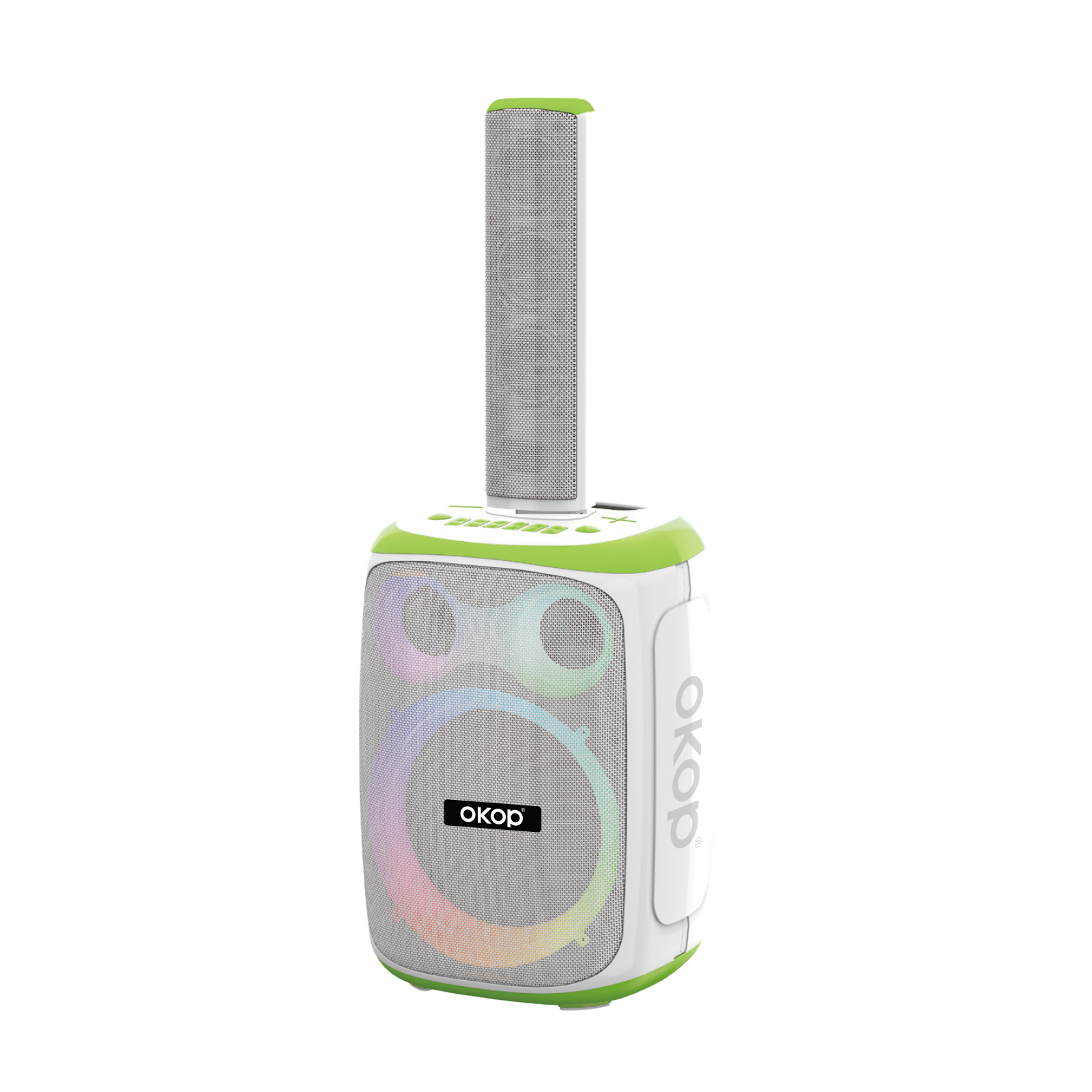 KP-8008 Haut-parleur Bluetooth sans fil 120W Haut-parleur double microphone haute puissance Karaoké Portable Outdoo