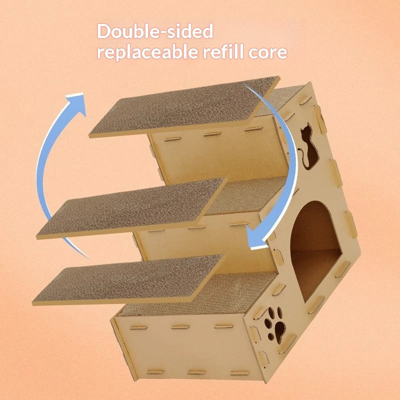 Cat Scratcher et lit combiné Cat Claw Board Villa