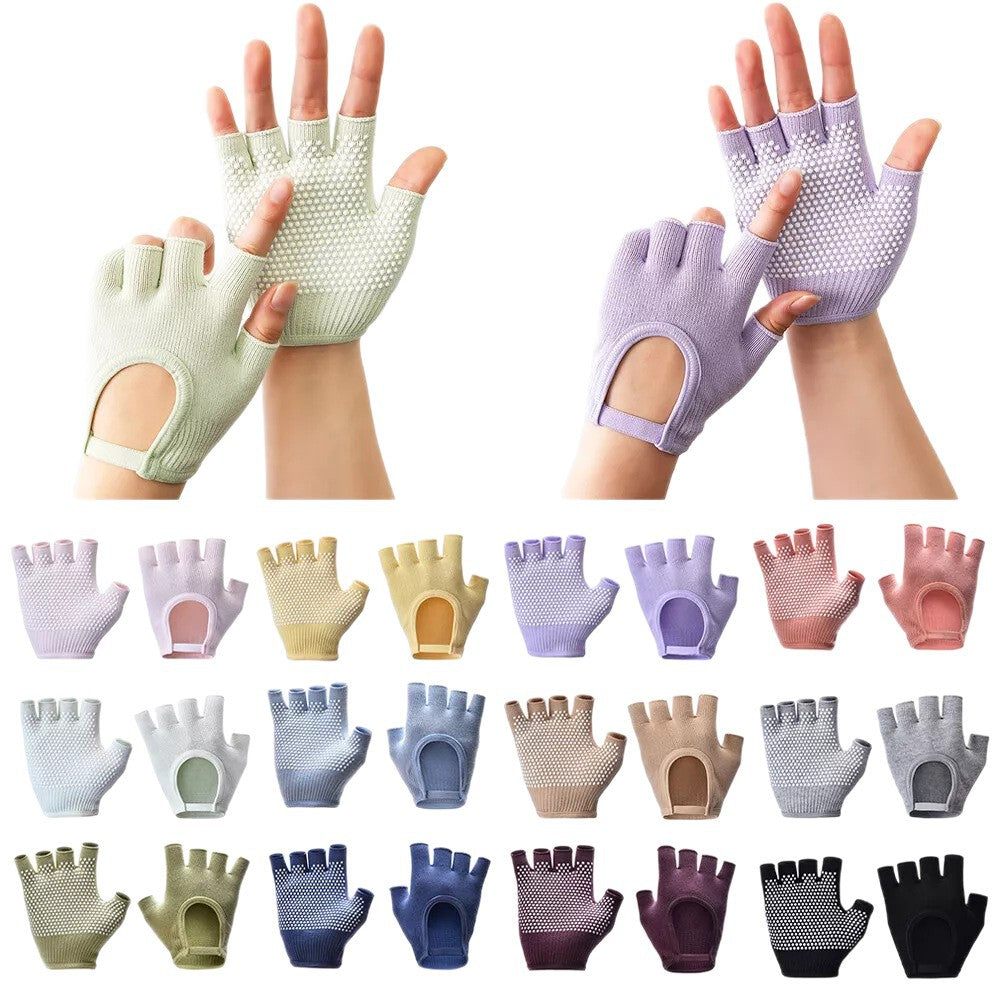 Gants antidérapants de yoga aérien en coton respirant