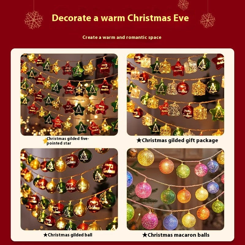 Balle électroplaçante couleurs lumières chaîne arbre de Noël pendentif XINGX