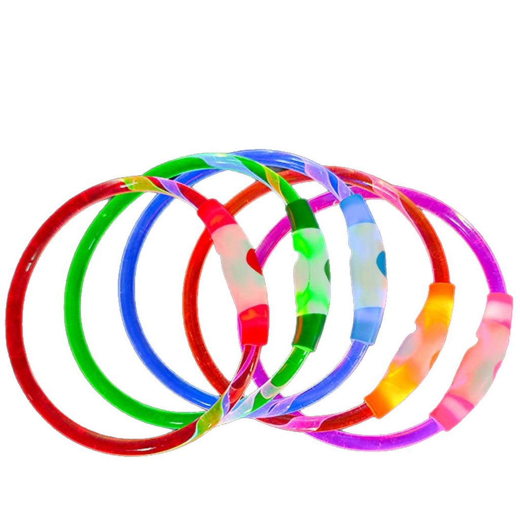Fermoir de fibre optique haute transparence Émettant la lumière Collier LED rechargeable
