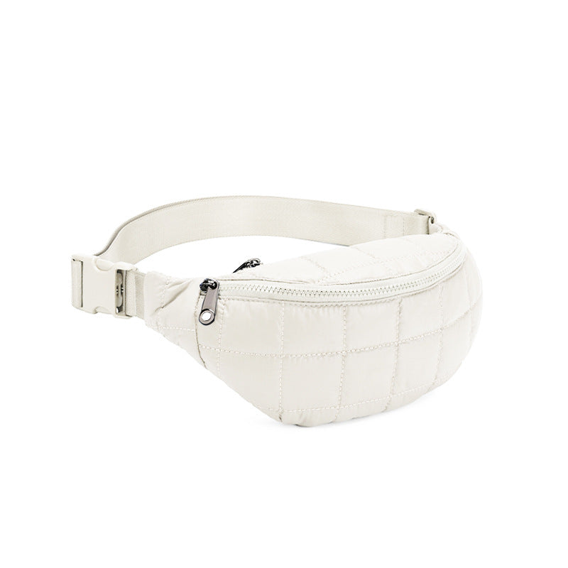 Sac de taille casual de couleur solide avec un motif diamanté