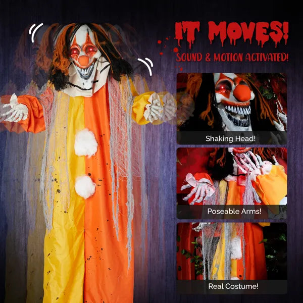 Décorations d'Halloween extérieures aux yeux rouges de 8,2 pieds