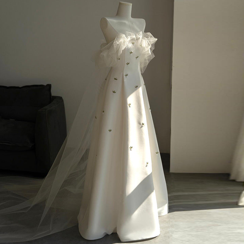 Mousseline Élégant haut de gamme style forêt Gown soirée