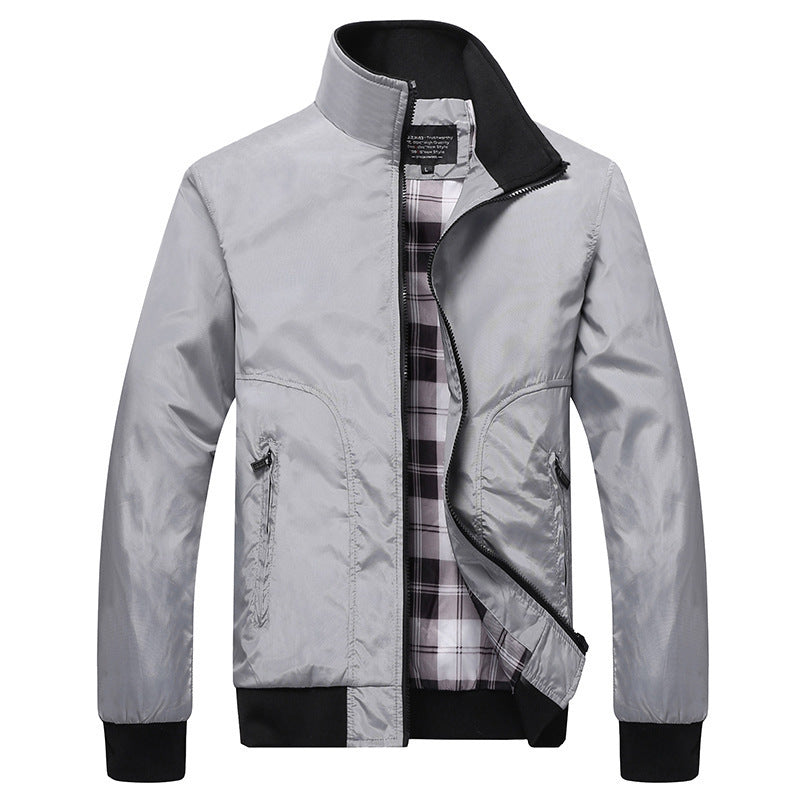Manteau casual homme de style coréen avec un collier stand-up