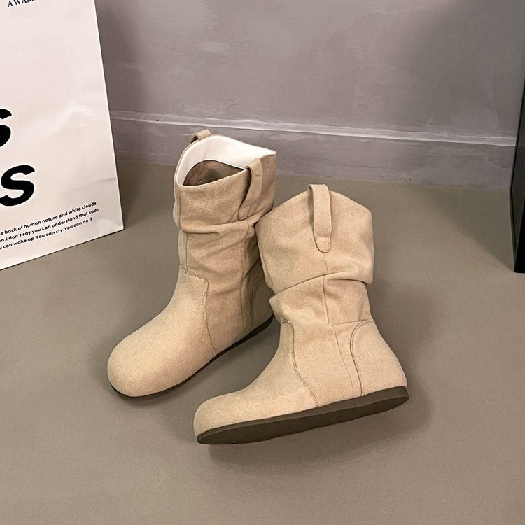 Bottes de cheville de style lazy pour femmes